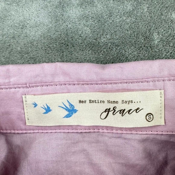 O.VIANCA Colorblock Long Sleeve Cotton Button Up Shirt Size S Pastel - Picture 6 of 8